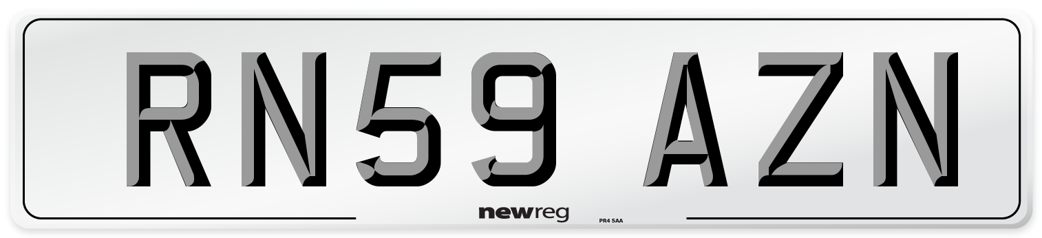RN59 AZN Number Plate from New Reg